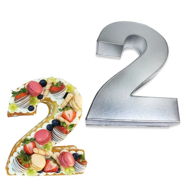 Small Number TWO (2) Cake Tins for Baking, Birthday Party