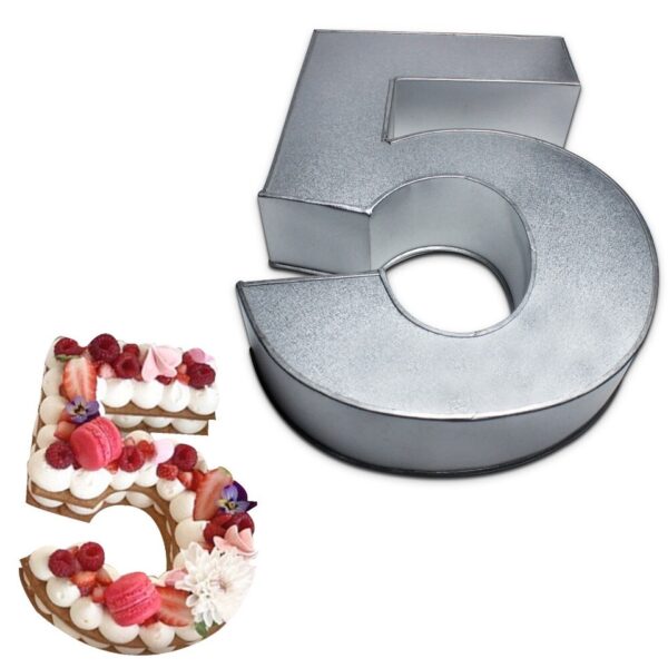 Small Number FIVE (5) Cake Tins for Baking, Birthday Party