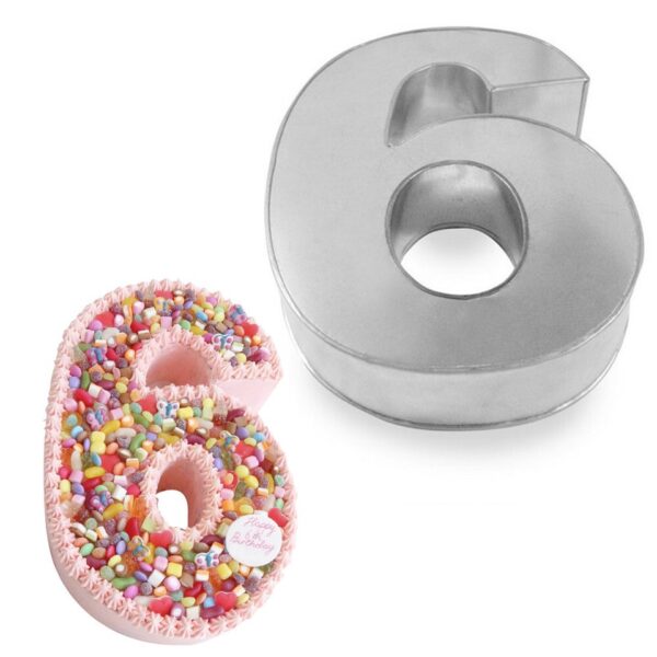 Small Number SIX (6) Cake Tins for Baking, Birthday Party