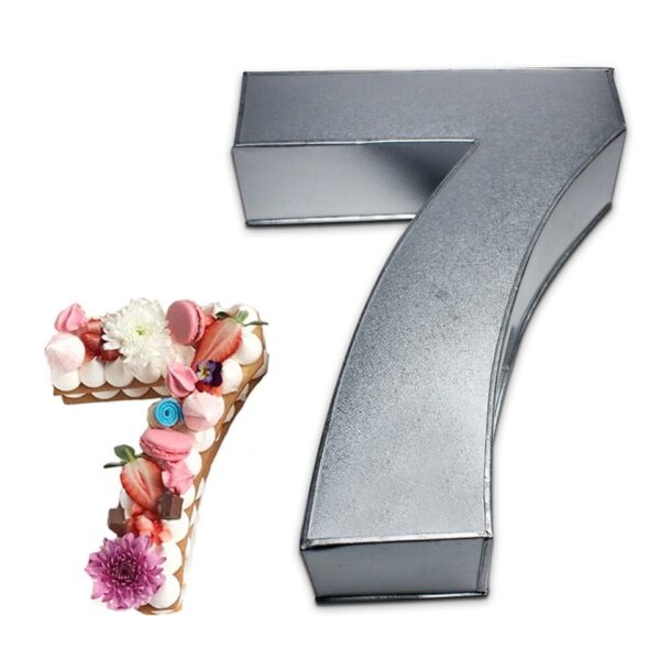 Small Number SEVEN (7) Cake Tins for Baking, Birthday Party