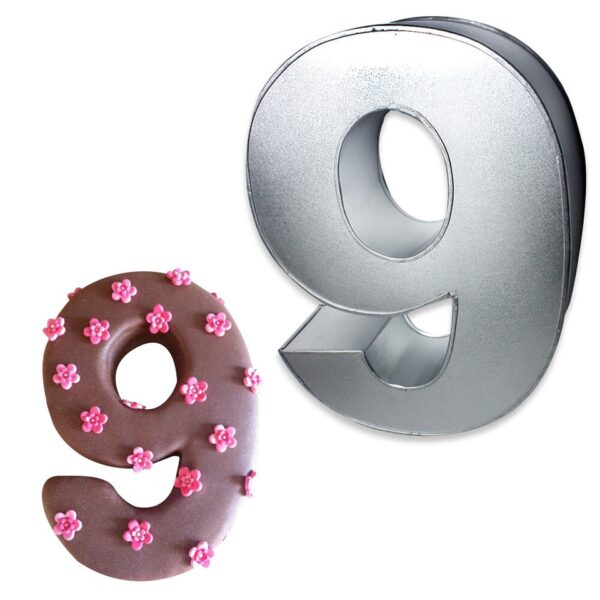 Small Number NINE (9) Cake Tins for Baking, Birthday Party